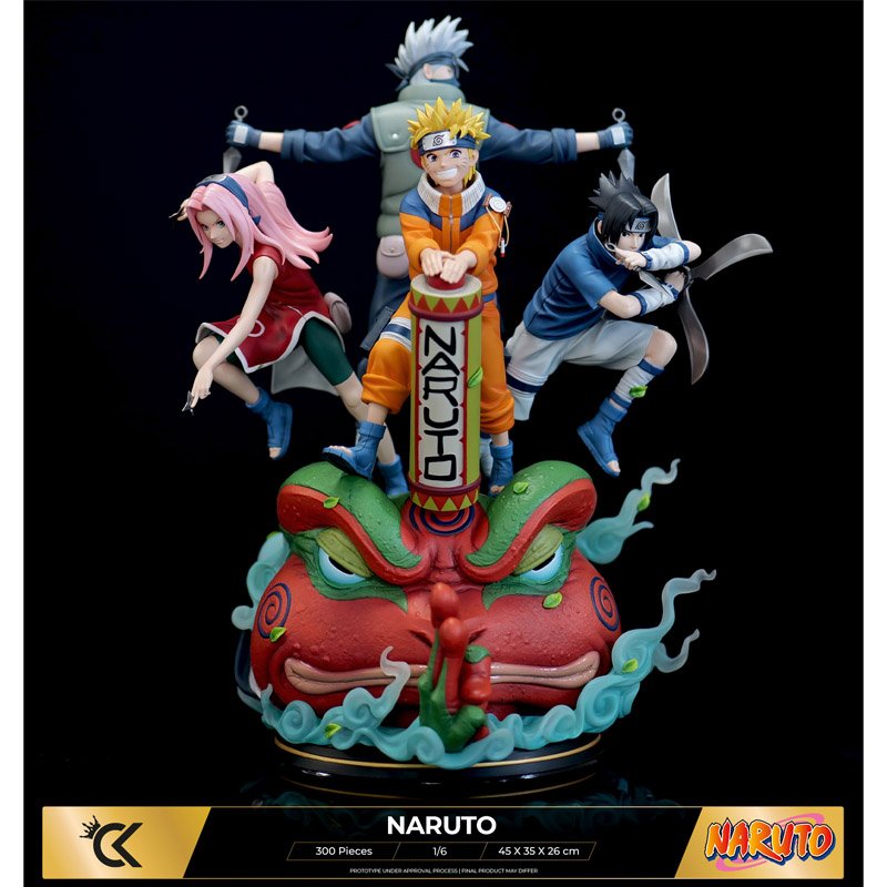 Naruto Statue Resine 1/6 Naruto Sasuke Sakura Kakashi 45cm 300Pcs - naruto - Goodies